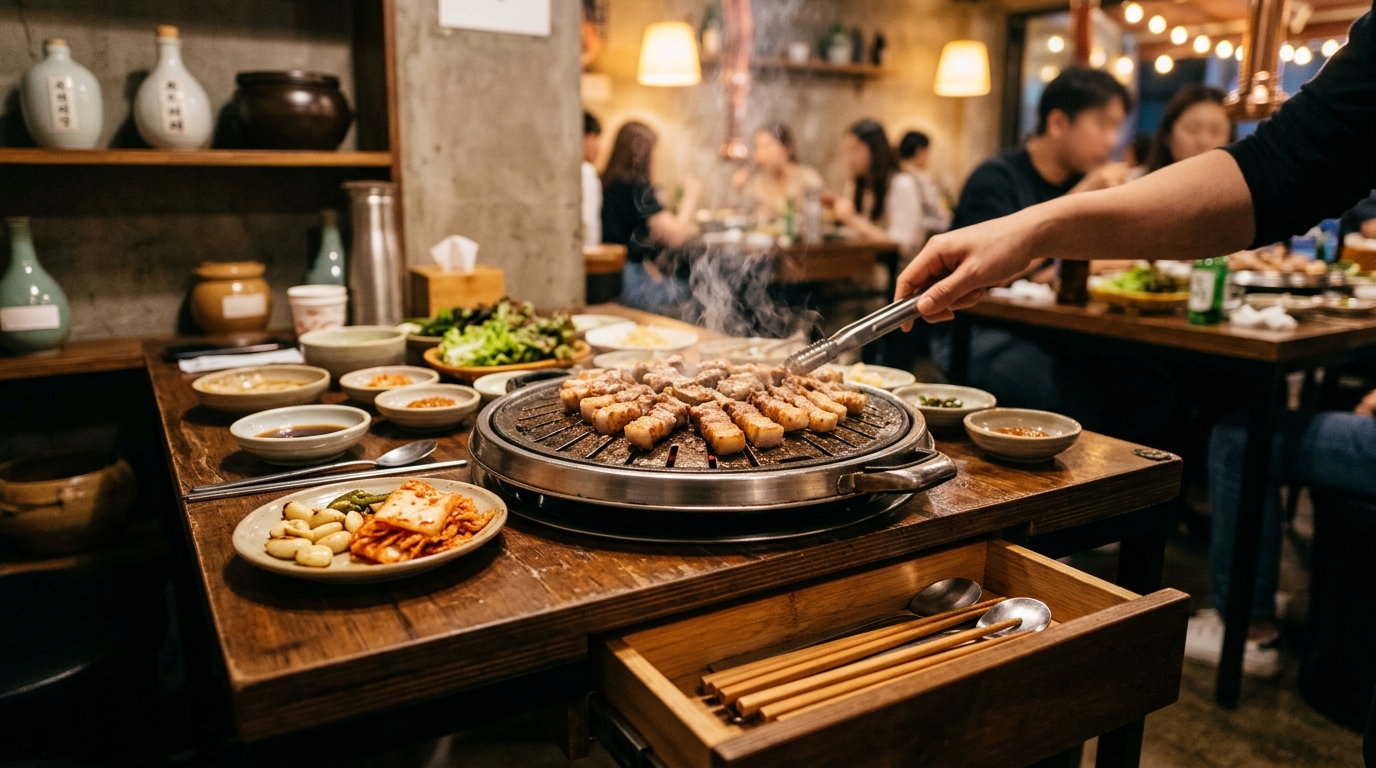 韓国の一人飯(ホンバプ)文化:ソウルで1人韓国焼肉を楽しむ方法